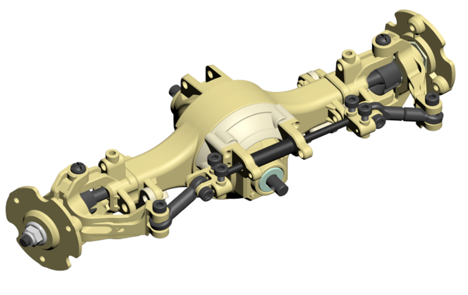 Amewi Lenkachse 2 vorne komplett montiert fuer 8x8 Truck sand - RC-Zubehoer