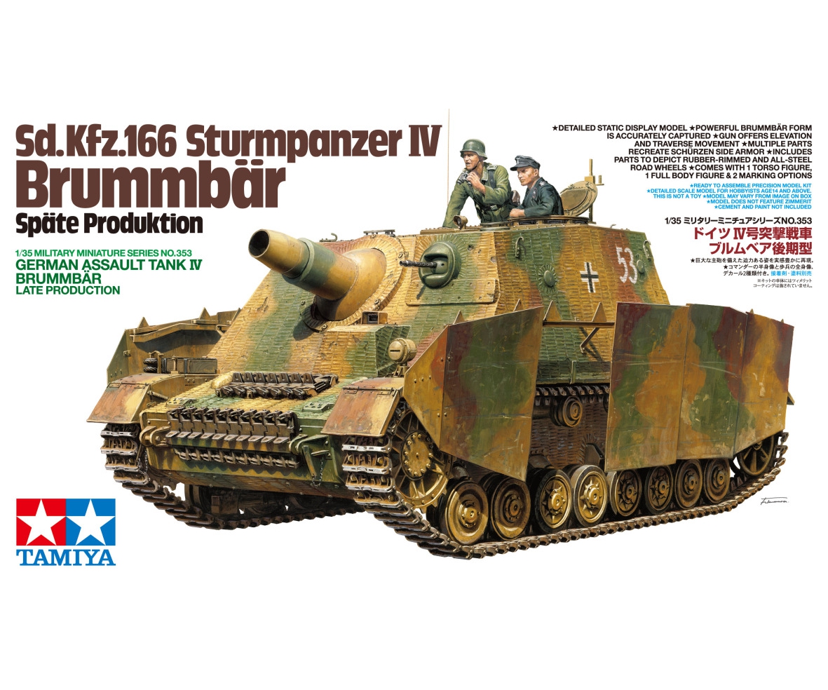 Tamiya Sturmpanzer 166 Brummbär Späte Prod. 1:35 Plastik Modellbau Militär Bausatz