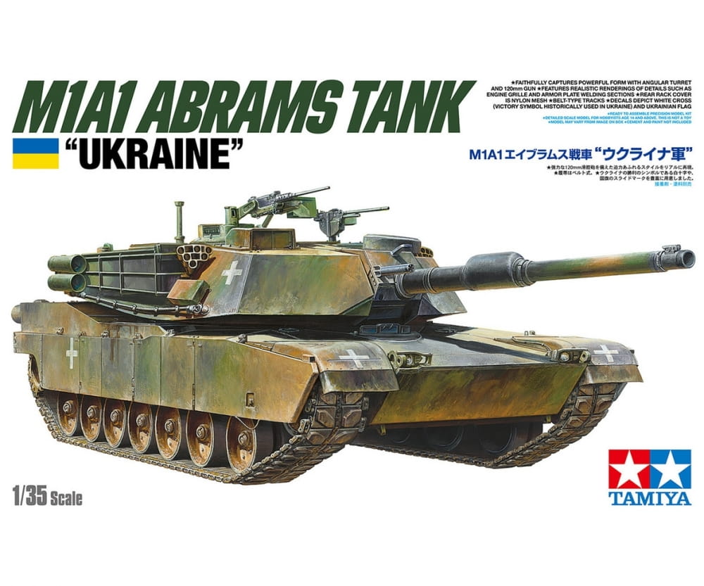 Tamiya 1_35 US M1A1 Abrams Ukraine Plastik Modellbau - RC-Zubehoer