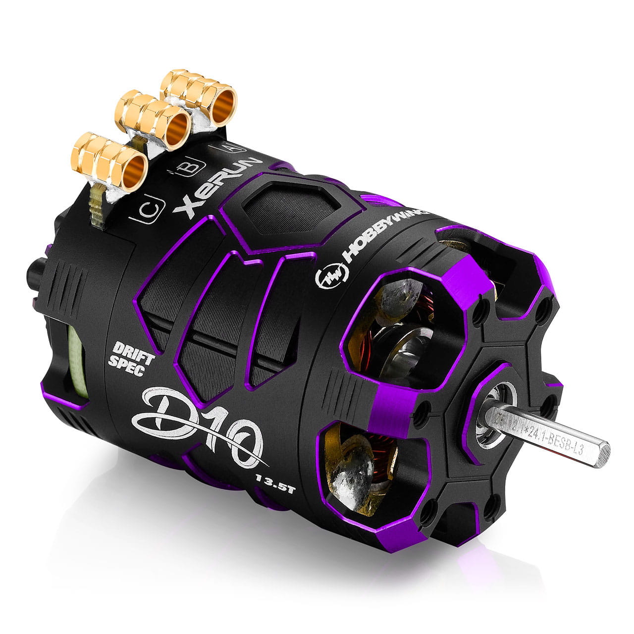 Hobbywing Xerun D10 Brushless Drift Motor 13.5T Violett Hobbywing Xerun D10 Brushless Drift Motor 13.5T Violett - RC-Zubehoer