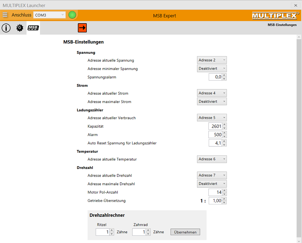 Multiplex ROXXY Regler Smart Control 45 MSB - RC-Zubehoer