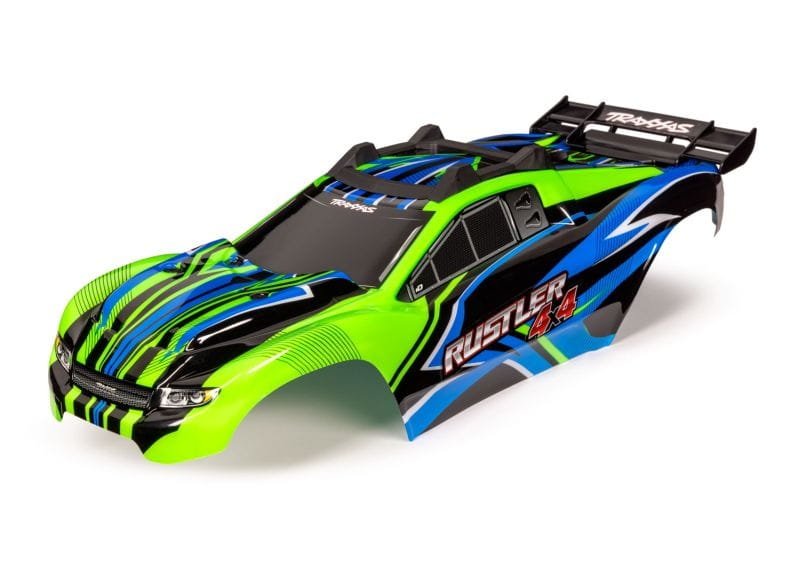 Traxxas Karosserie Rustler 4X4 gruen_blau_ kpl. lackiert - RC-Zubehoer