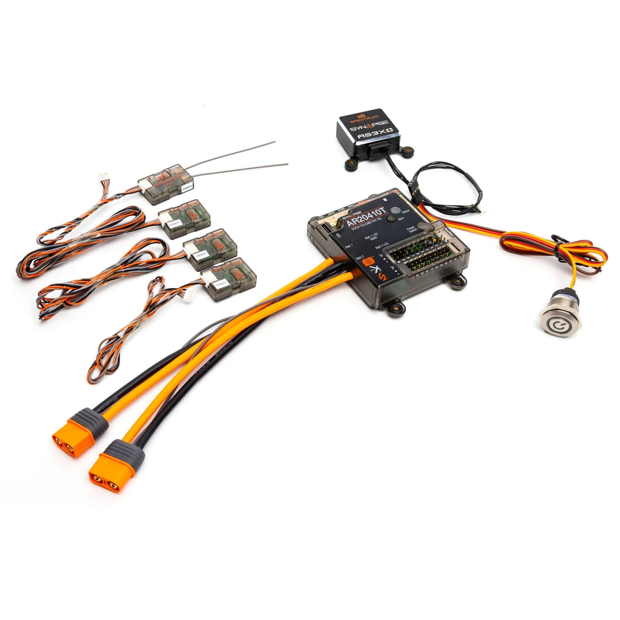 Spektrum AR20410T 20 Kanal Power Safe Telemetrie Empfänger Synapse, AS3x + modul Spektrum AR20410T 20 Kanal Power Safe Telemetrie Empfänger Synapse, AS3x + modul