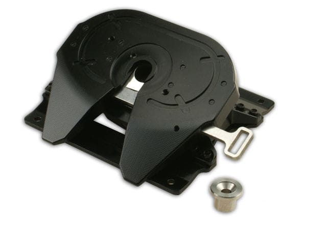 Lesu 1_16 _ 1_14 Sattelplate Metall schwarz 2-Achslagerung - RC-Zubehoer