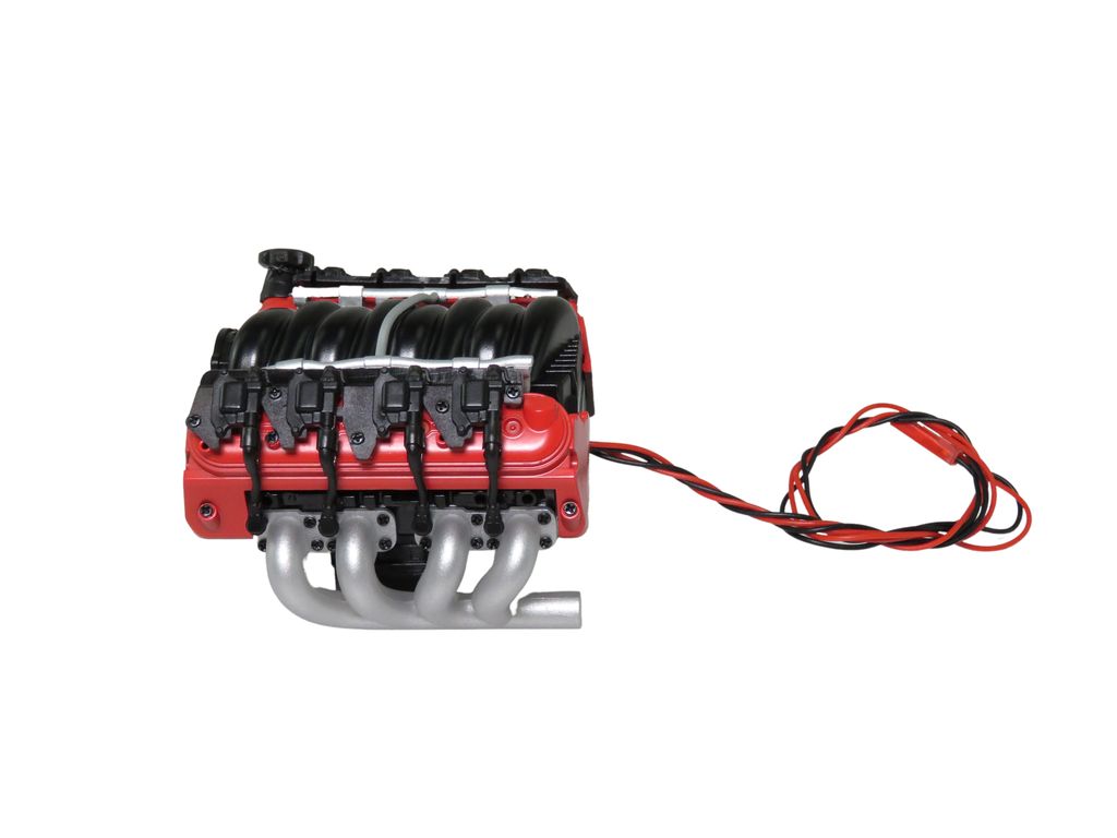 Thicon 1_14_1_10 V8-Motorattrappe fuer 540er Motoren mit Luefter - RC-Zubehoer