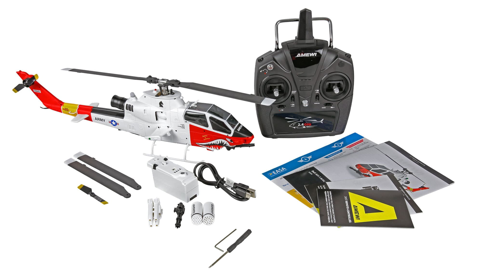 Amewi RC Bell AH-1 Arctic Cobra Helikopter 6-Kanal 3D 6G