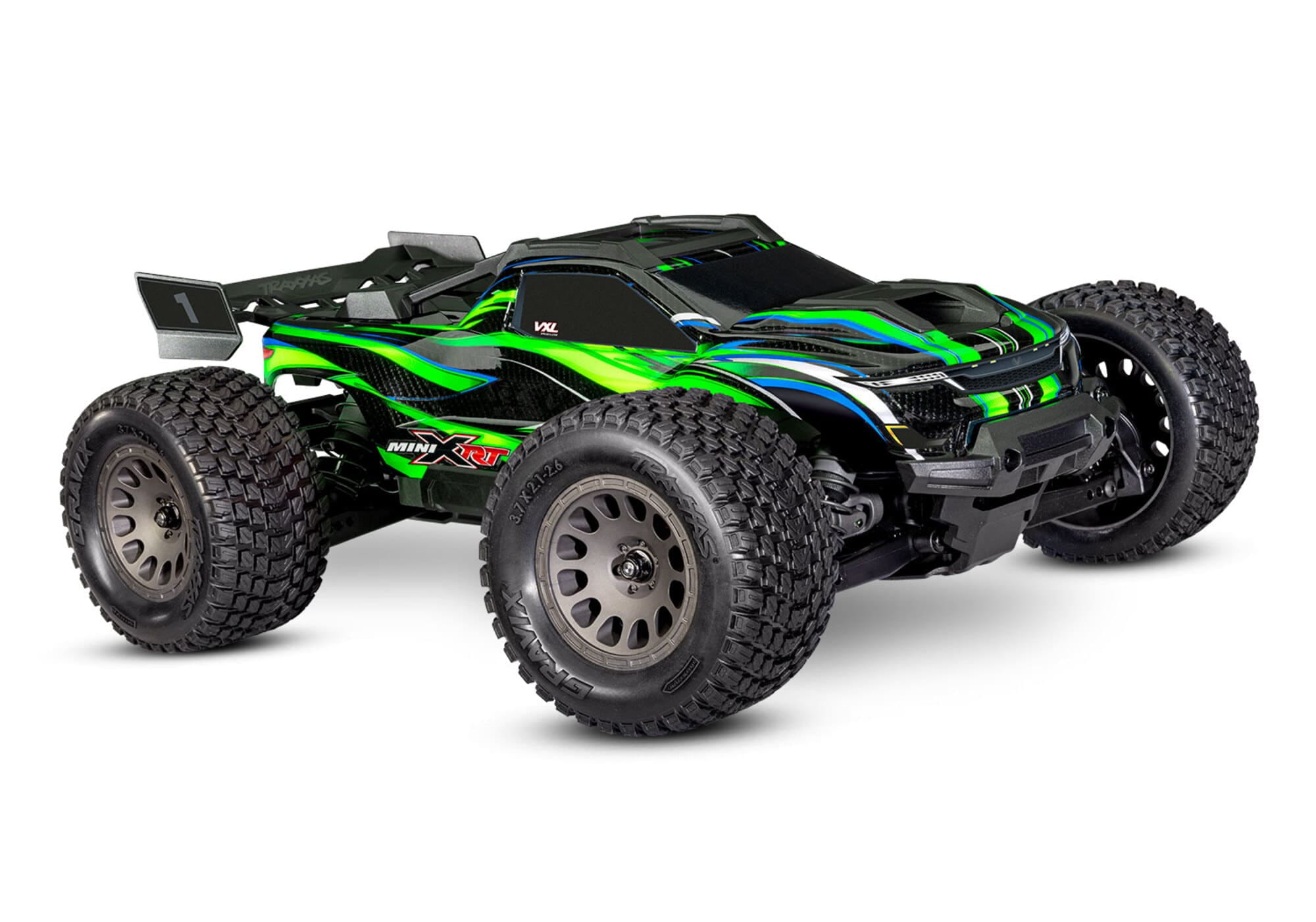 raxxas Mini XRT VXL3S Brushless RC Truck 4WD mit LiPo Akku in Gruen Traxxas Mini XRT VXL-3S Brushless RC Truck 4WD mit LiPo Akku in gruen