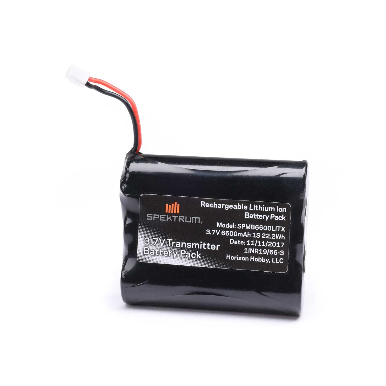 Spektrum 3_7V 6600mAh 1S Li-Ion Sender Akku_ NX6_NX8_NX10_iX12 Tx Plug _XH-1S_ - RC-Zubehoer