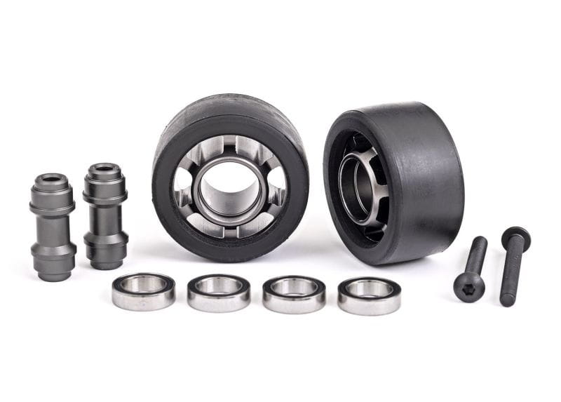 Traxxas Felge für Wheelie Bar, 6061-T6 Alu Dunkel-Titan eloxiert (2)