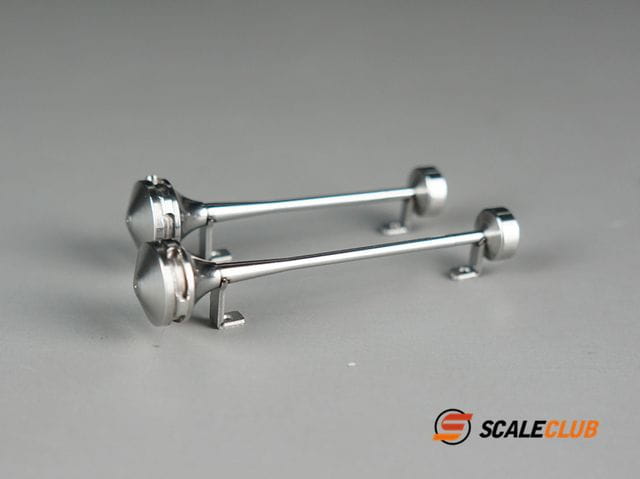 ScaleClub 1:14/1:16 Signalhörner Paar lang und kurz aus V2A