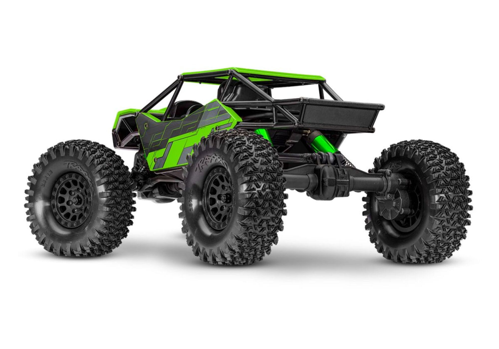 Traxxas TXC-4M Extreme Crawler Gruen 1_18 Brushless 4WD RTR mit 3S LiPo Akku und USB-Ladegeraet