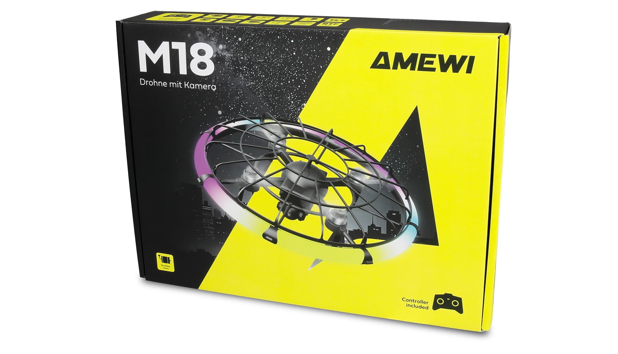 Amewi M18 Brushless-Drohne mit Kamera und LED-Ring RTF