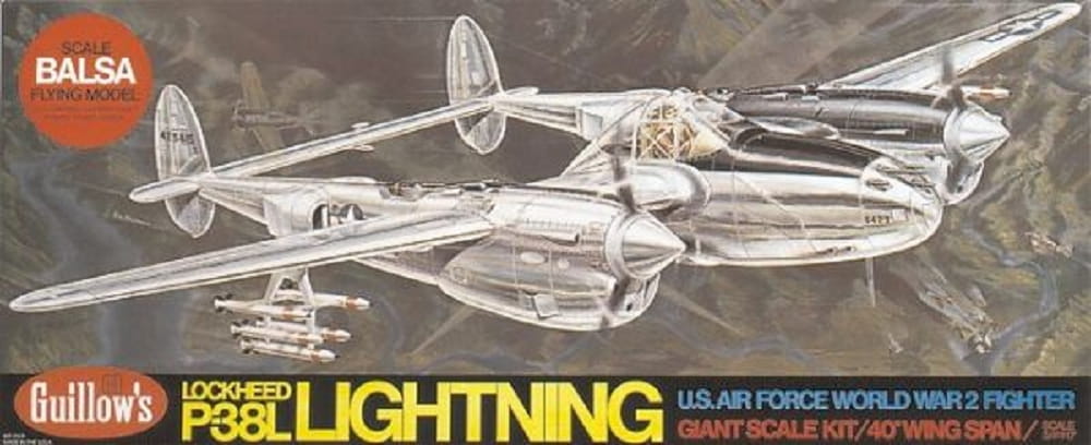 Guillow's  Standmodell P-38 Lockheed Lightning 1_16 Balsabausatz - RC-Zubehoer