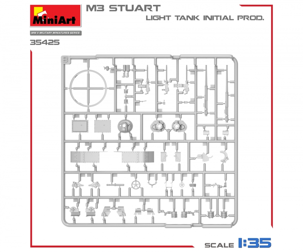 MiniArt 1_35 M3 Stuart leichter Pz_ fruehe Prod. Plastik Modellbausatz - RC-Zubehoer