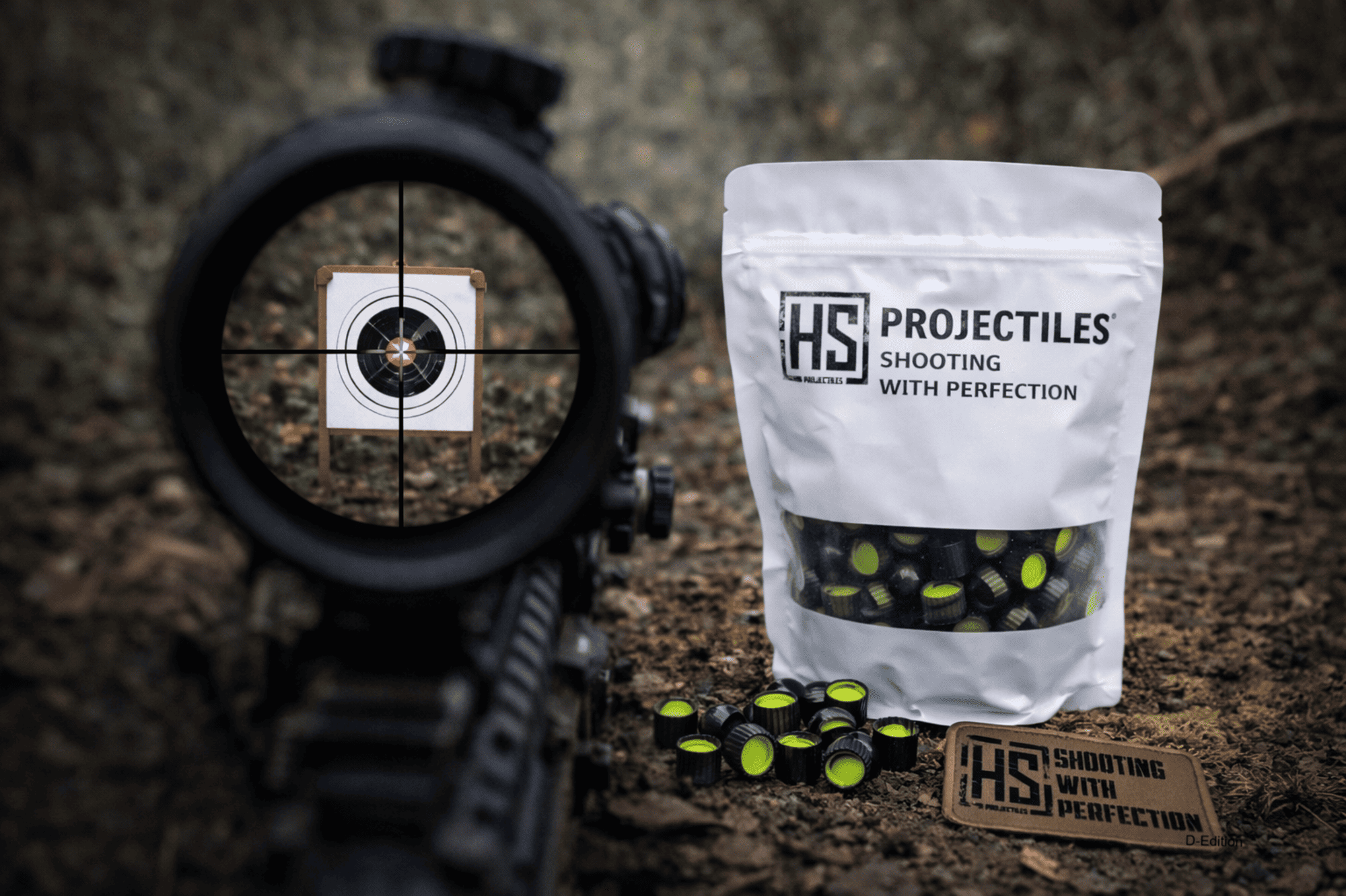 HS Projectiles Trainingsprojektile Paintball 200 Stueck Schwarz Gelb MagFed
