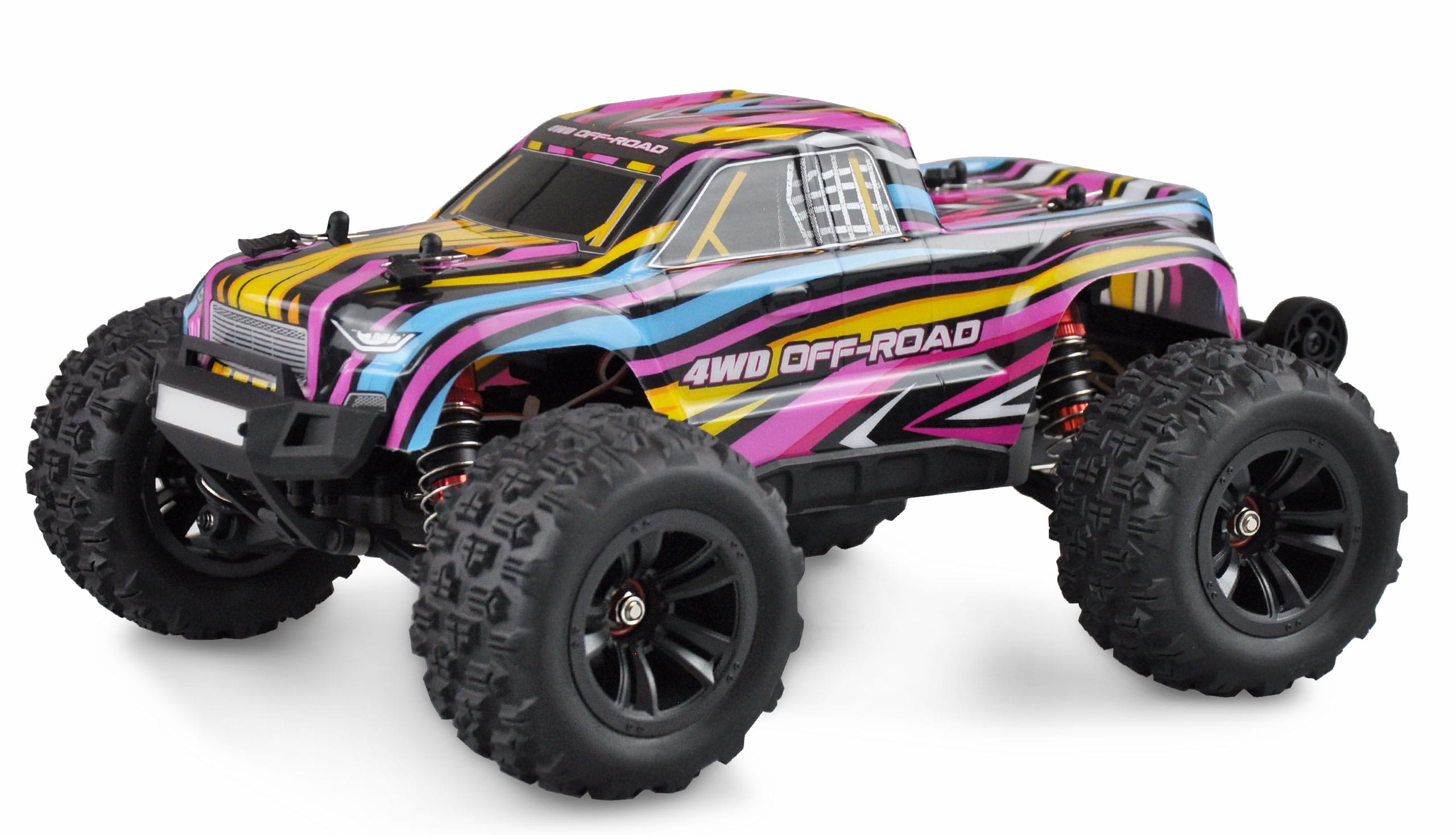 Amewi Hyper GO Monstertruck Brushless 4WD 1_16 RTR Blau rot Offroad Amewi Hyper GO Monstertruck Brushless 4WD 1_16 RTR – Blau_rot - Offroad Racing Modell
