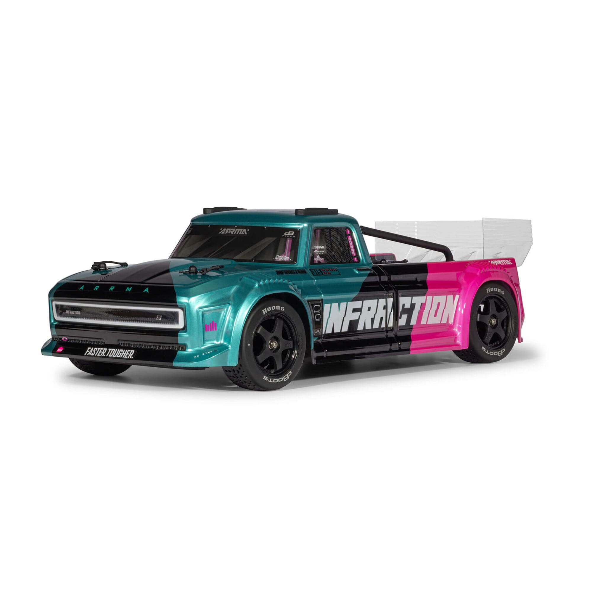 ARRMA Infraction 223S 1_8 RC Auto Brushless 4WD Street Basher in Pink