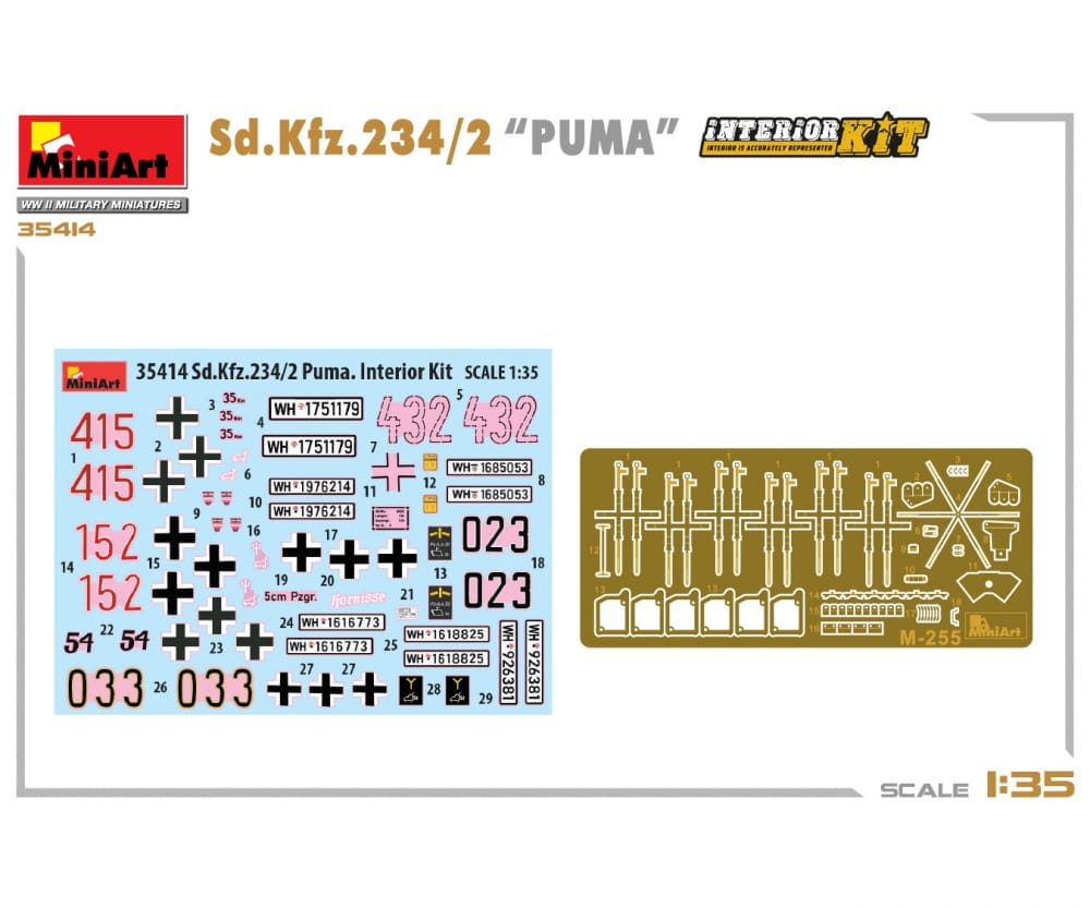 MiniArt 1_35 Sd_Kfz.234_2 Puma Interior Kit Plastik Modellbausatz - RC-Zubehoer
