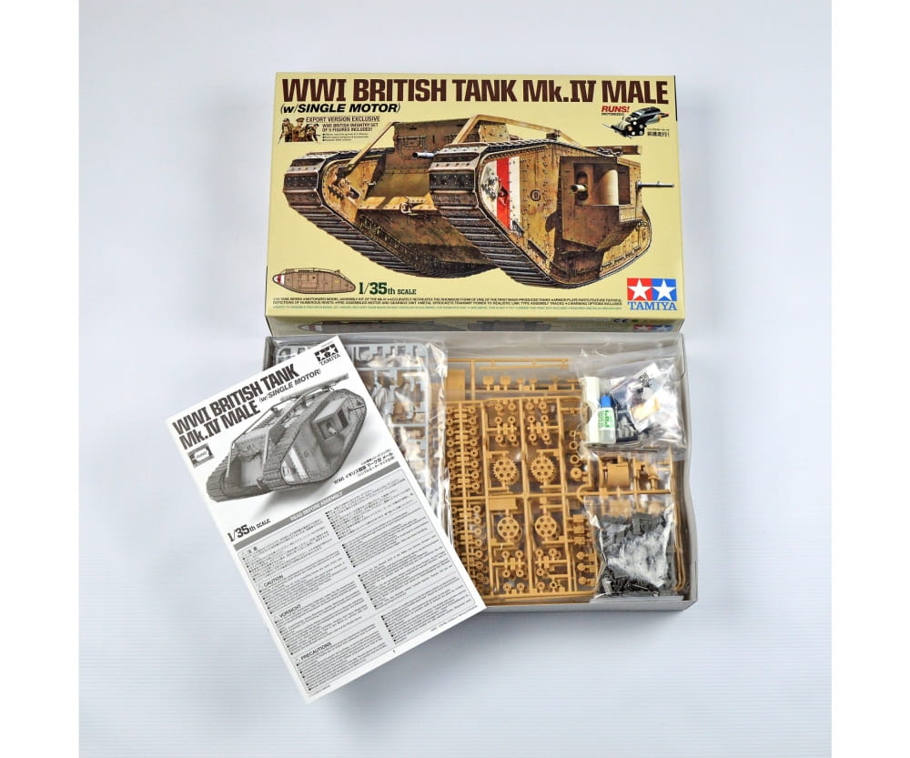 Tamiya WWI Brit. Panzer Mk. IV Male (mot.) 1:35 Plastik Modellbau Militär Bausatz