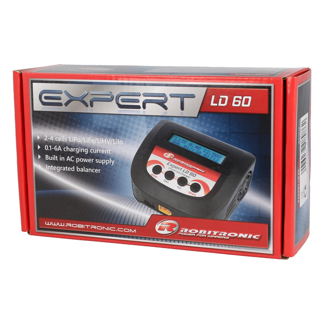 Robitronic Expert LD 60 Ladegerät LiPo 2-4s 6A 60W