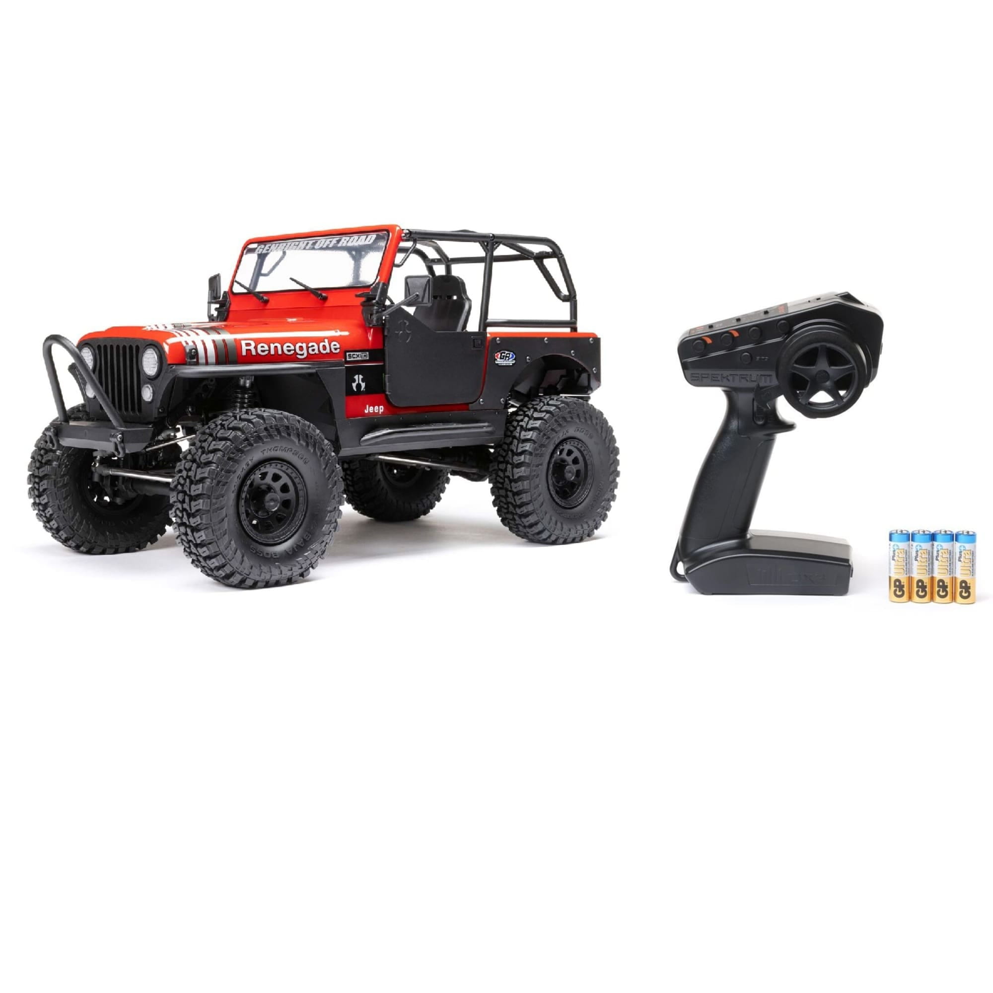 axial scx10 3 jeep cj 7 4x4 rtr rot Axial SCX10 III Jeep CJ-7 4x4 RTR - Offiziell lizenzierte Jeep Karosserie in Rot