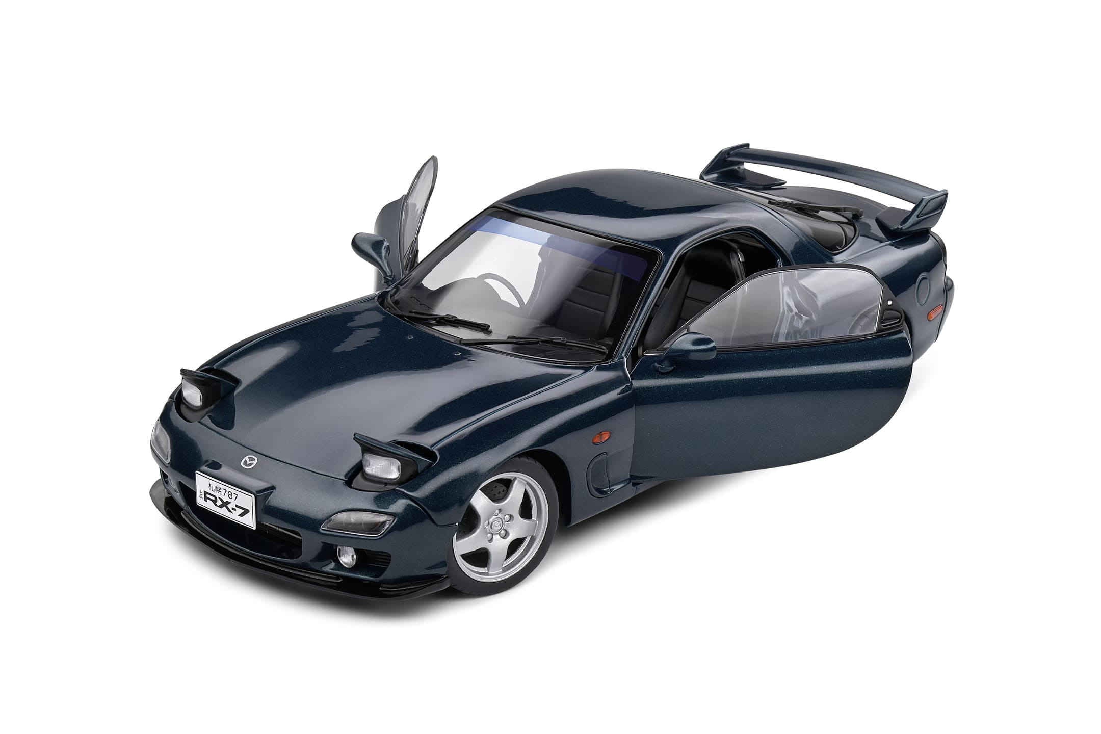 Mazda RX-7 FD3RS Modell 1_18 1994 in Montego Blue Mica_ Die-cast_ bewegliche Tueren