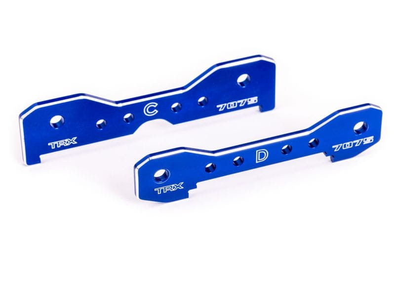 Traxxas Querlenker-Halter hinten 7075-T6 Alu blau eloxiert - RC-Zubehoer