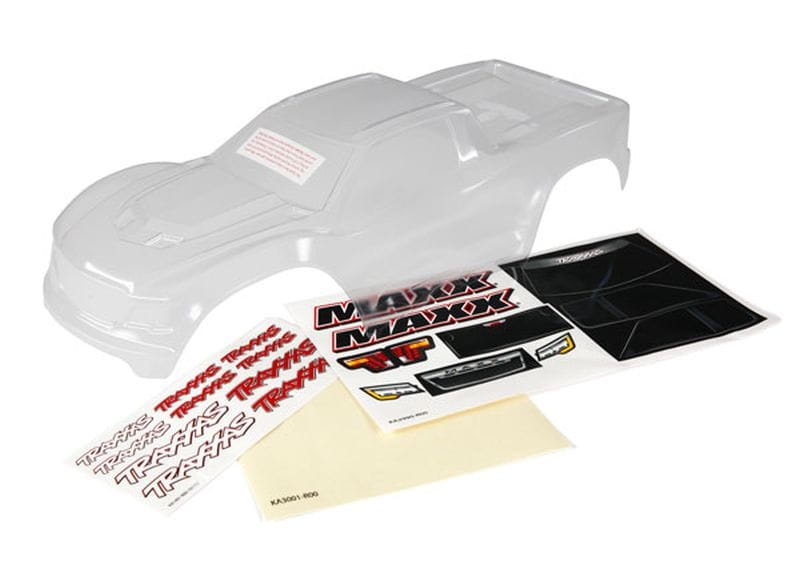 Traxxas Karosserie Maxx klar, unausgeschnitten Fenster-Masken & Aufkleber