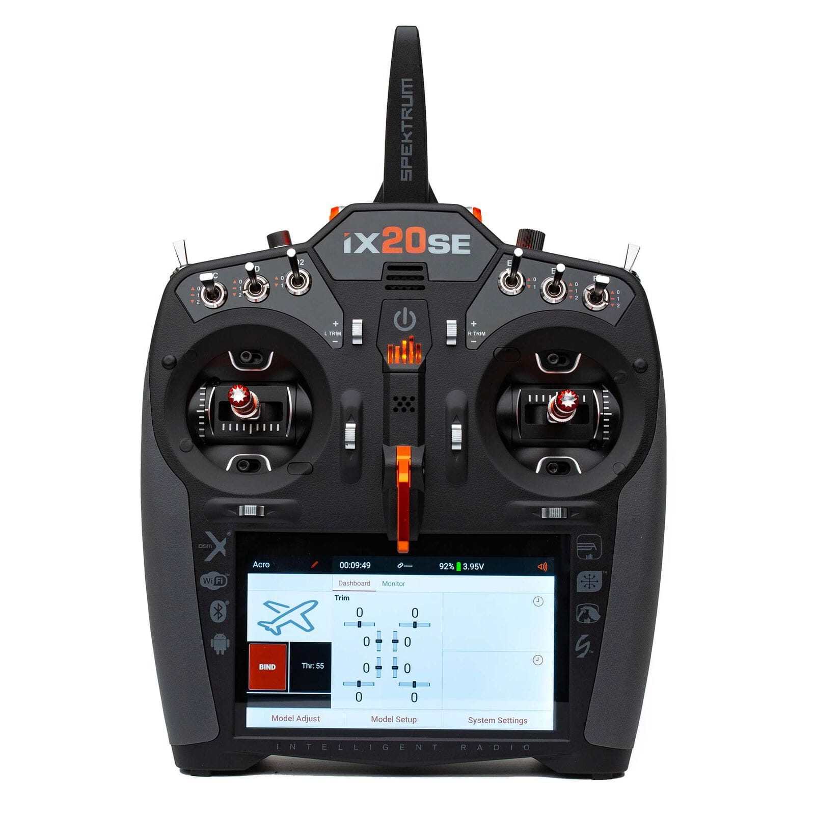 Spektrum iX20 SE RC Fernsteuerung mit Aluminium-Gimbals und Koffer_
