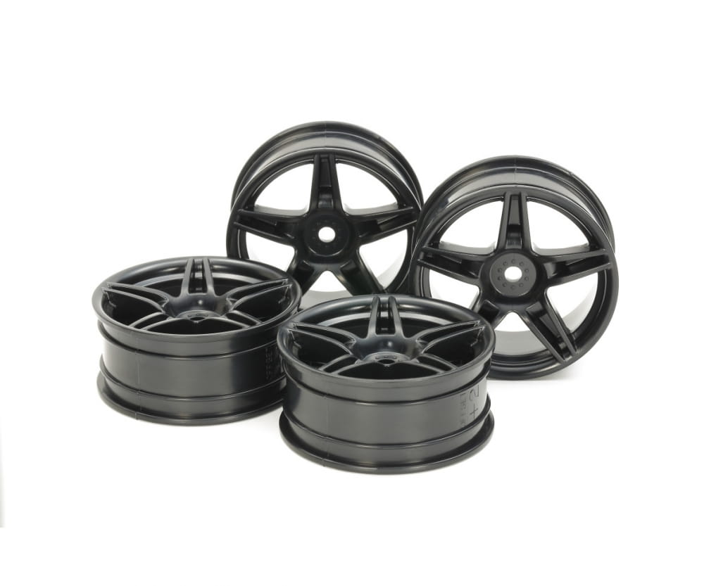 Tamiya 24mm 5-Dop.-Sp.-Felgen Sw (4) +2Offset