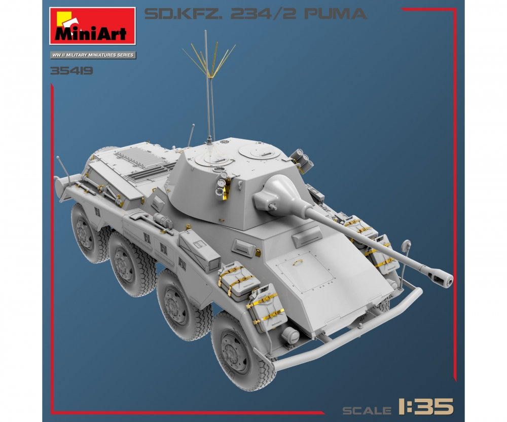 MiniArt 1_35 Sd_Kfz.234_2 Puma Plastik Modellbausatz - RC-Zubehoer