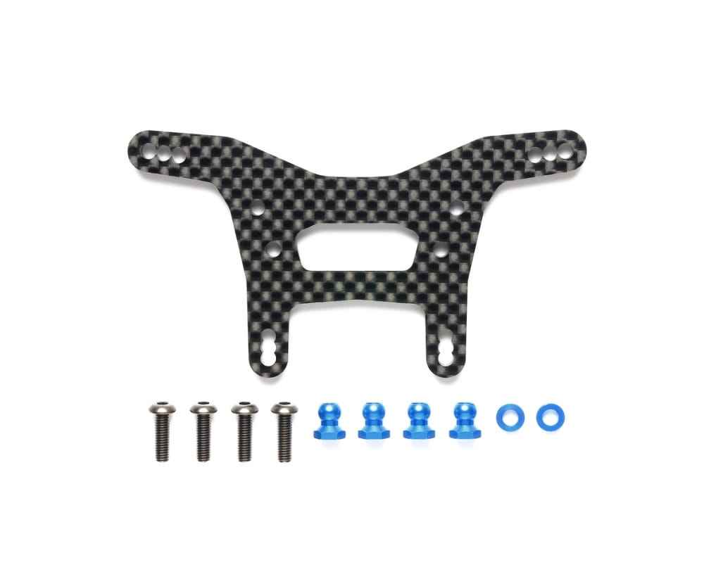 Tamiya XV-02 Carbon Dämpferbrücke vorne Tamiya XV-02 Carbon Daempferbruecke vorne - RC-Zubehoer