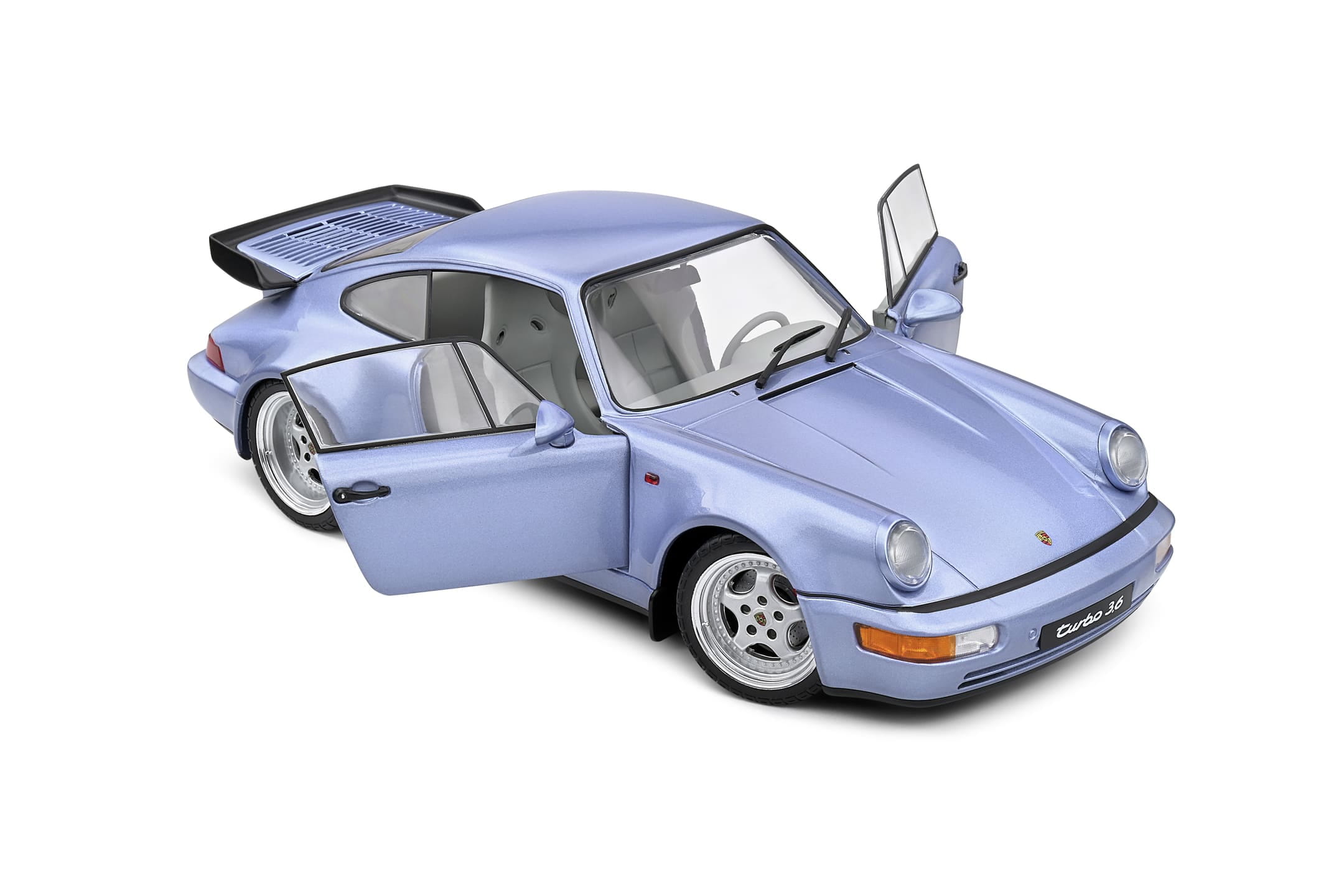 Solido Modellauto 1_18 Porsche 911 _964_ Turbo Horizon Blue 1990 - Detailgetreues Modell