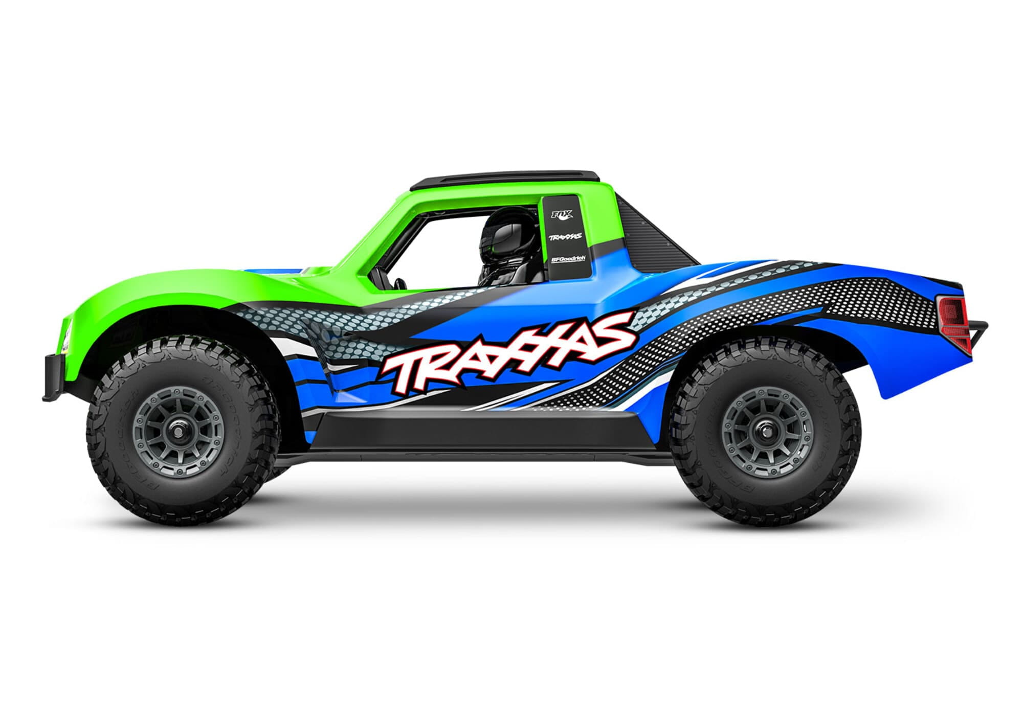 Traxxas Mini-Slash BL-2S 4x4 Gruen Short Course RC Truck mit Akku und Ladegeraet