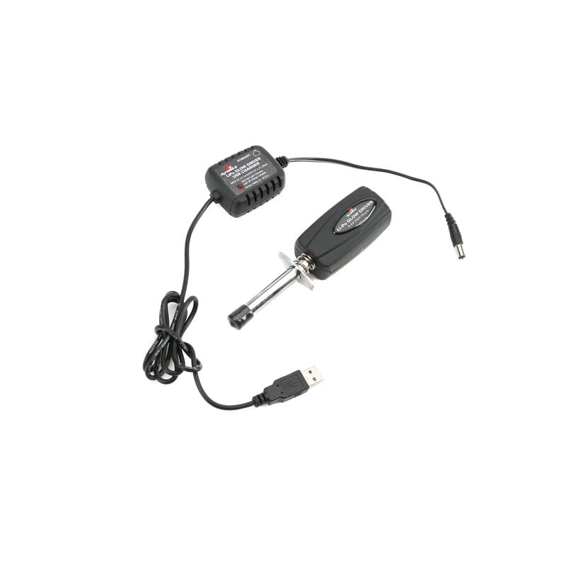 Dynamite Lipo Glühkerzenstecker mit Akku und USB Ladegerät