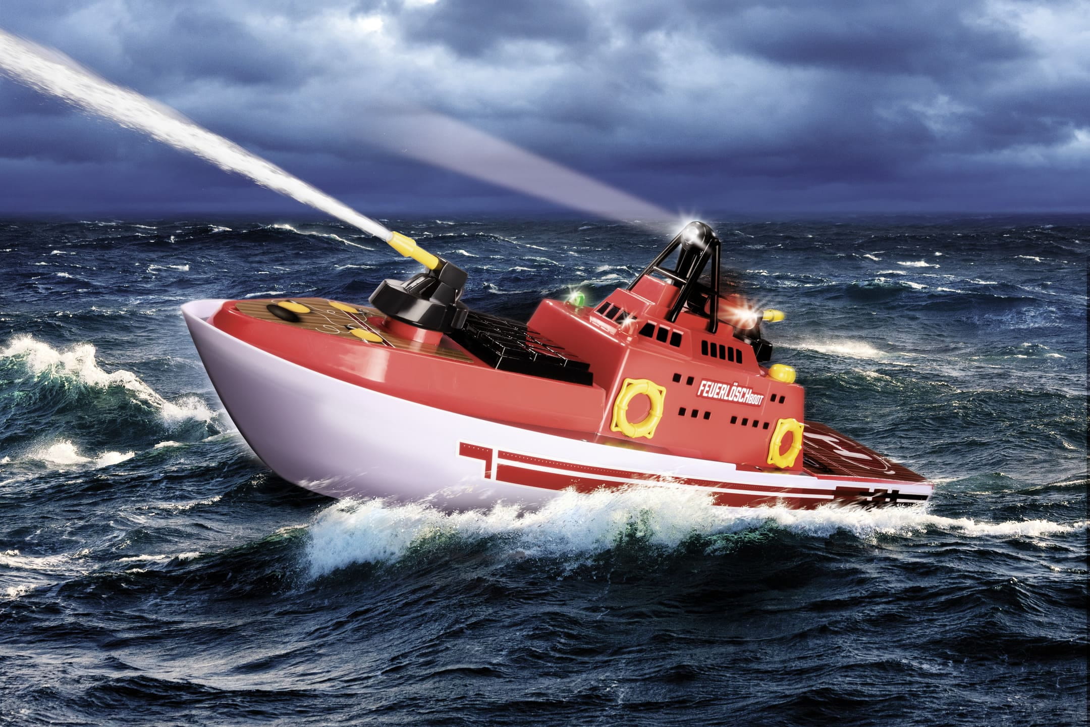 Carson RC Feuerloeschboot mit Wasserwerfer 2_4GHz 100% RTR