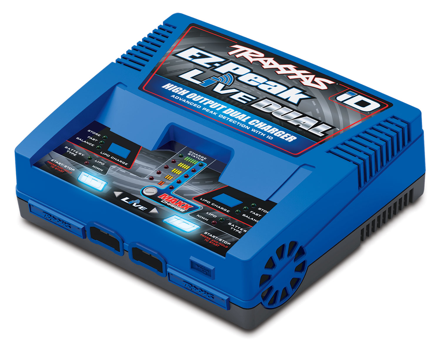 Traxxas Akku- und Ladegeraet-Komplettset mit 2x 6700mAh LiPo-Akkus