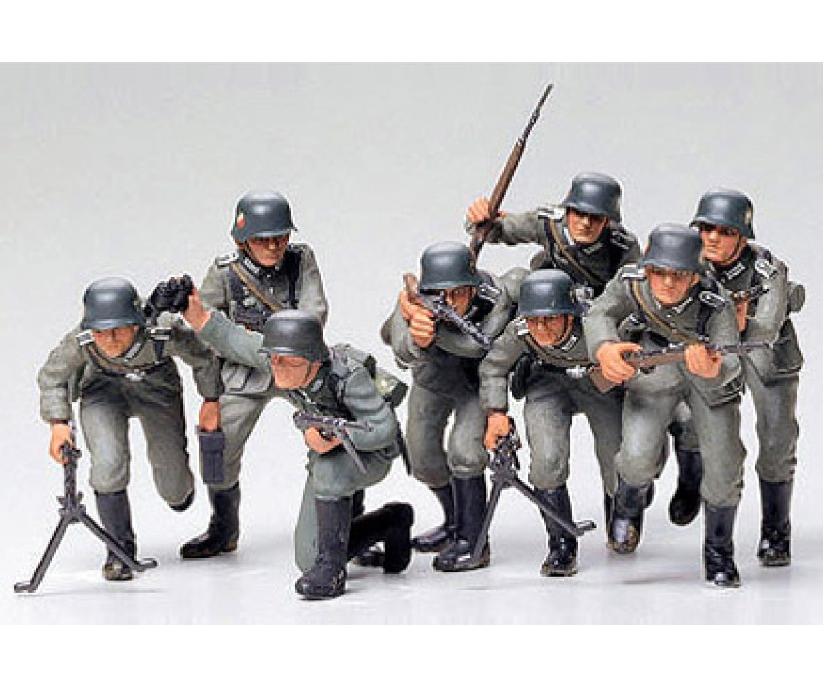 Tamiya WWII Figuren Set Deutsche Infanterie 1:35 Plastik Modellbau Militär Bausatz