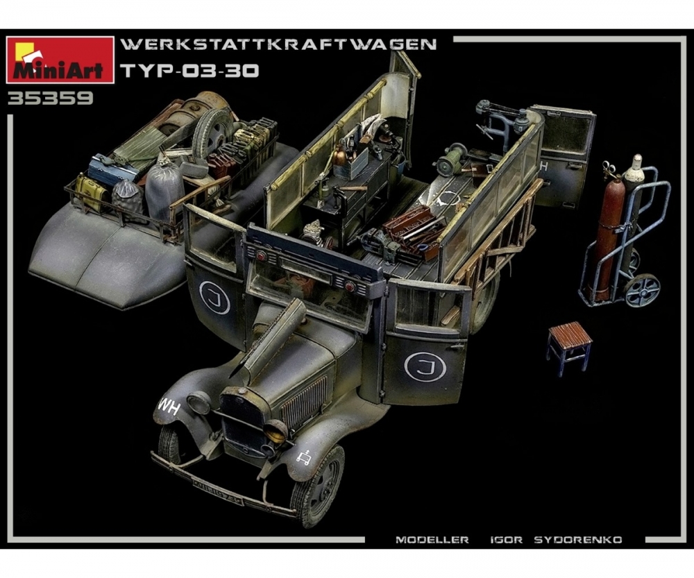 Plastikmodellbau von Miniart 1-35 dt werkstattkraftwag typ 03 3