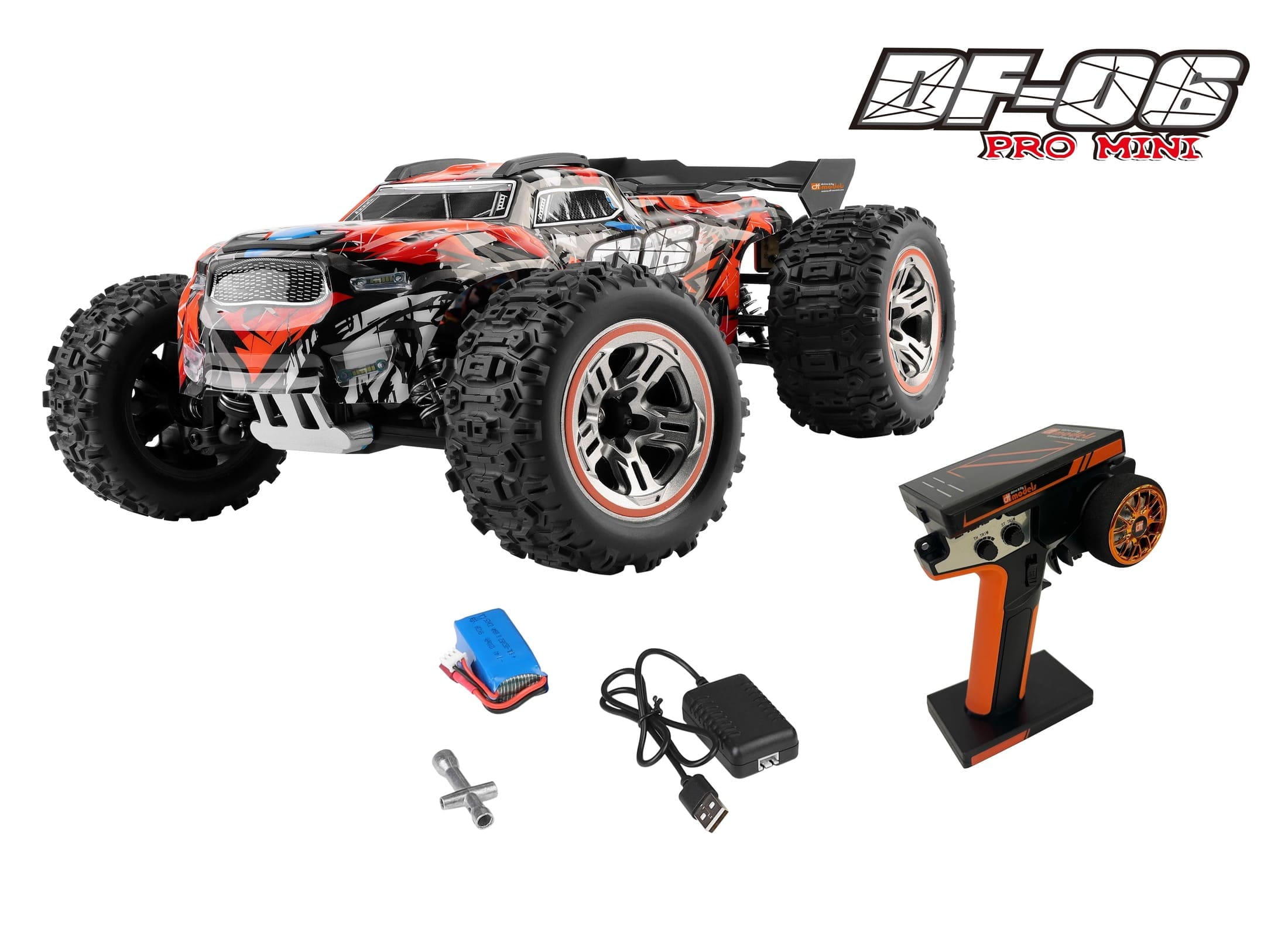 DF Models DF06-PRO Mini RC Truck mit 60 km_h und LED DF Models DF06-PRO Mini Brushless RC Truck RTR