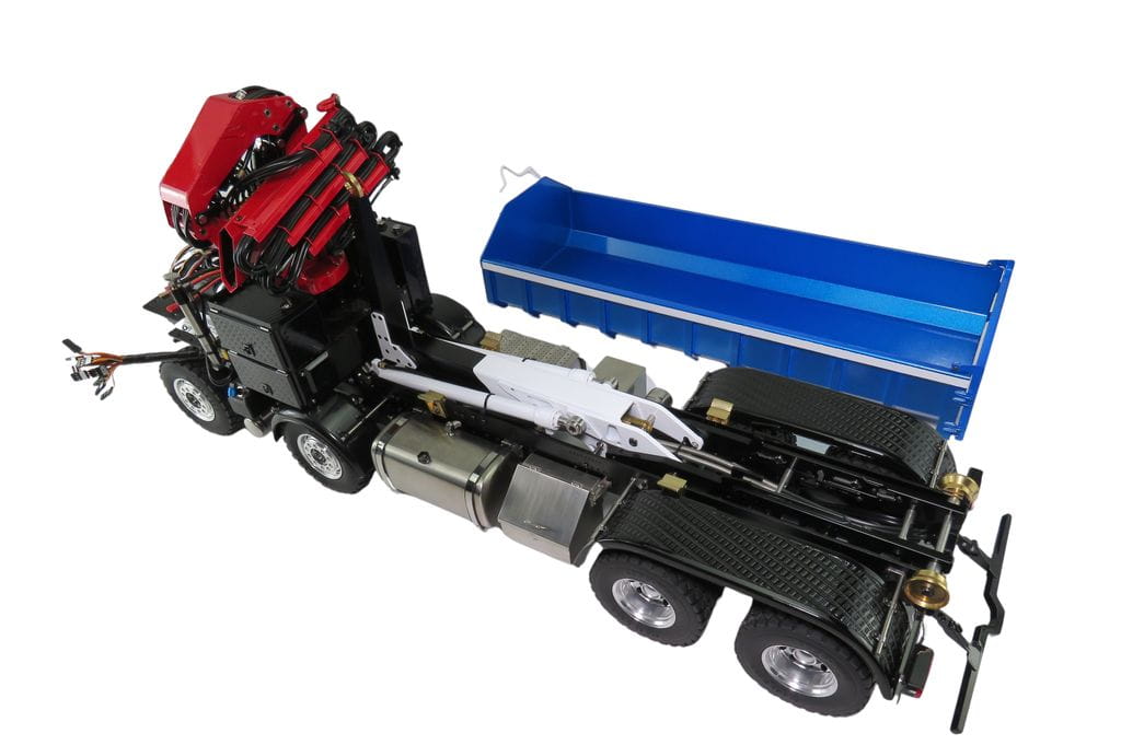 Lesu 1_14 Arocs 8x8 Abroller mit Ladekran blau_weiss - RC-Zubehoer