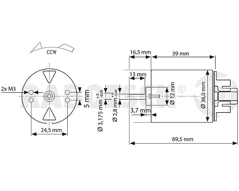 Krick Elektromotor Blue RM-530 TRQ 7_2V - RC-Zubehoer