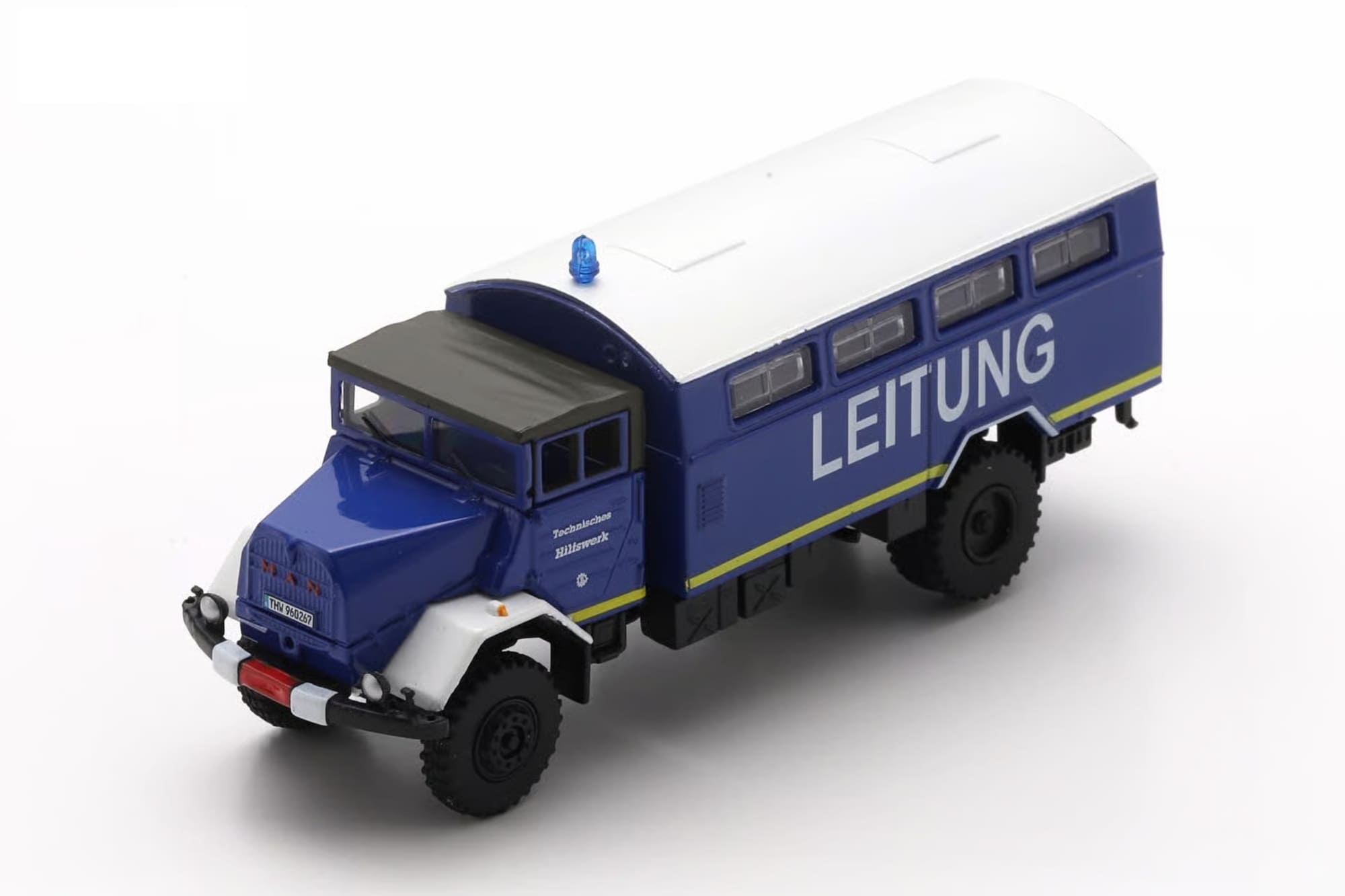 Schuco MAN 630 L21AE THW Leitung Modell 1_87