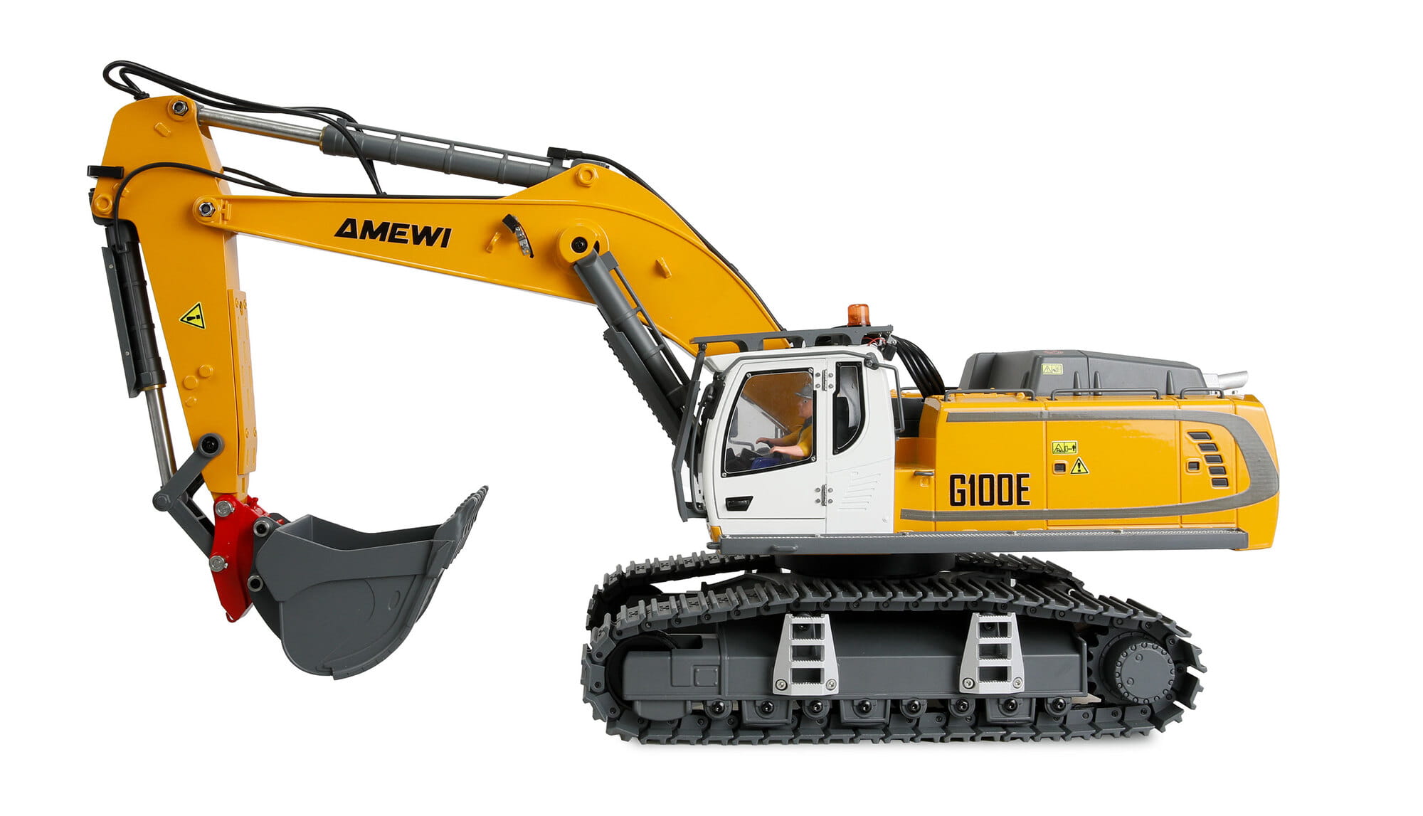Amewi G100E Vollmetall RC Bagger 1_18 XXL RTR mit Anbaugeraeten