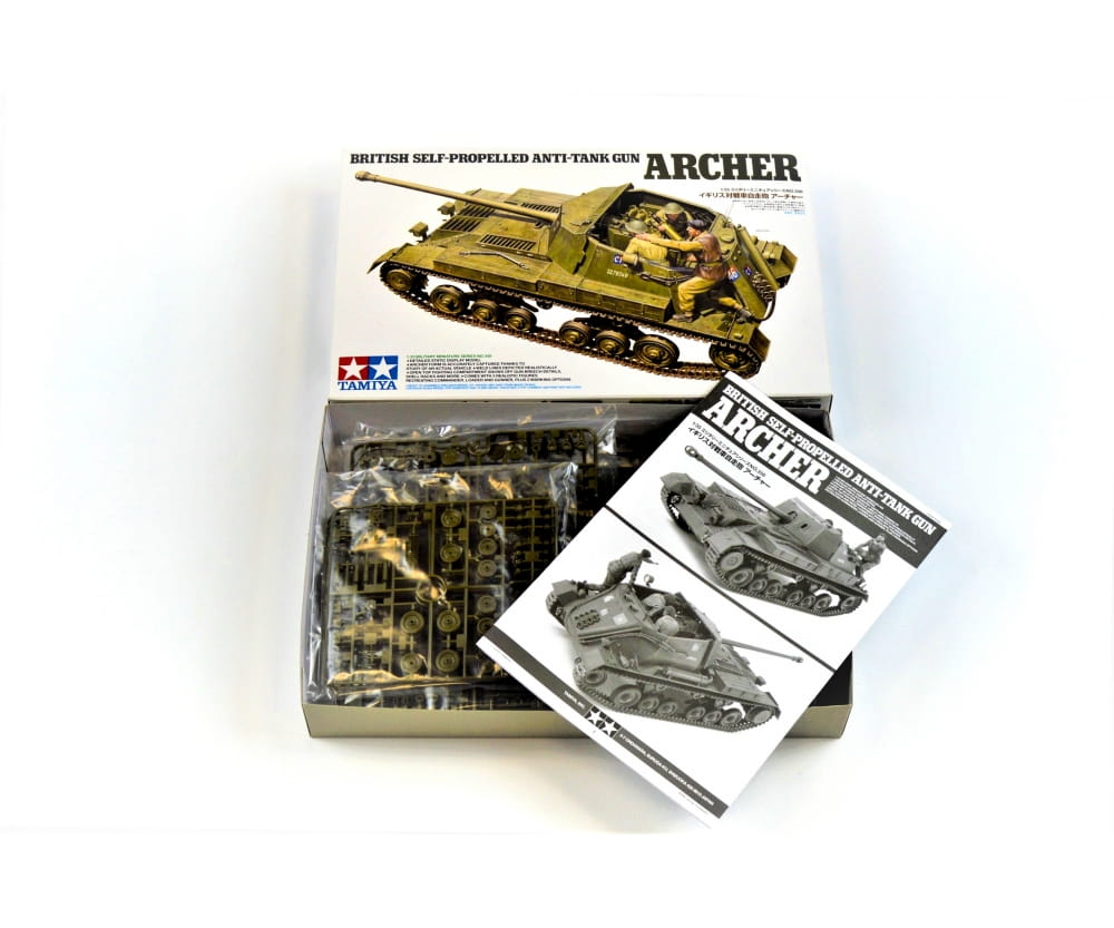 Tamiya 1_35 Archer 17pdr - Britischer Jagdpanzer WWII Modell Tamiya 1_35 Britischer Jagdpanzer Archer 17pdr. Modellbausatz_