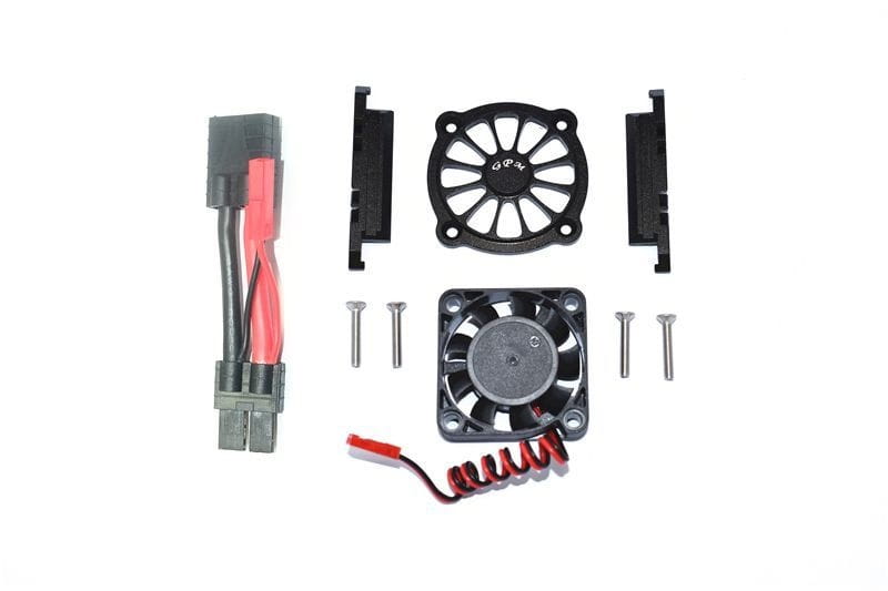 GPM Alu Motorkuehlkoerper mit Ventilator schwarz fuer Traxxas MAXX - RC-Zubehoer