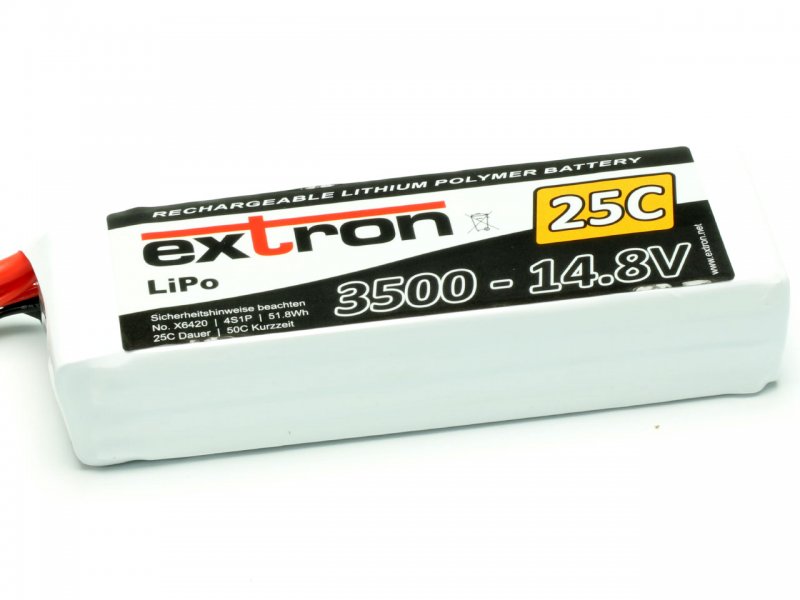 Extron LiPo Akku Extron X2 3500 - 14_8V _25C _ 50C_ - RC-Zubehoer