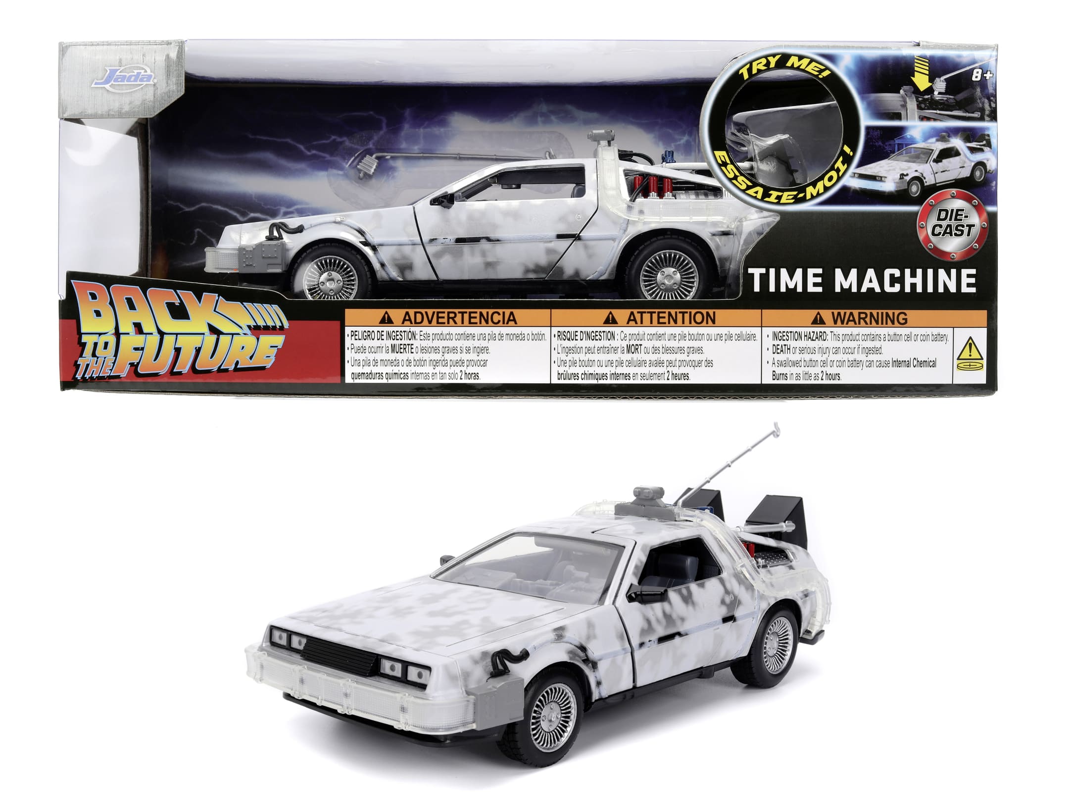 Jada Toys Delorean Time Machine Frost im Massstab 1_24 - Zurueck in die Zukunft