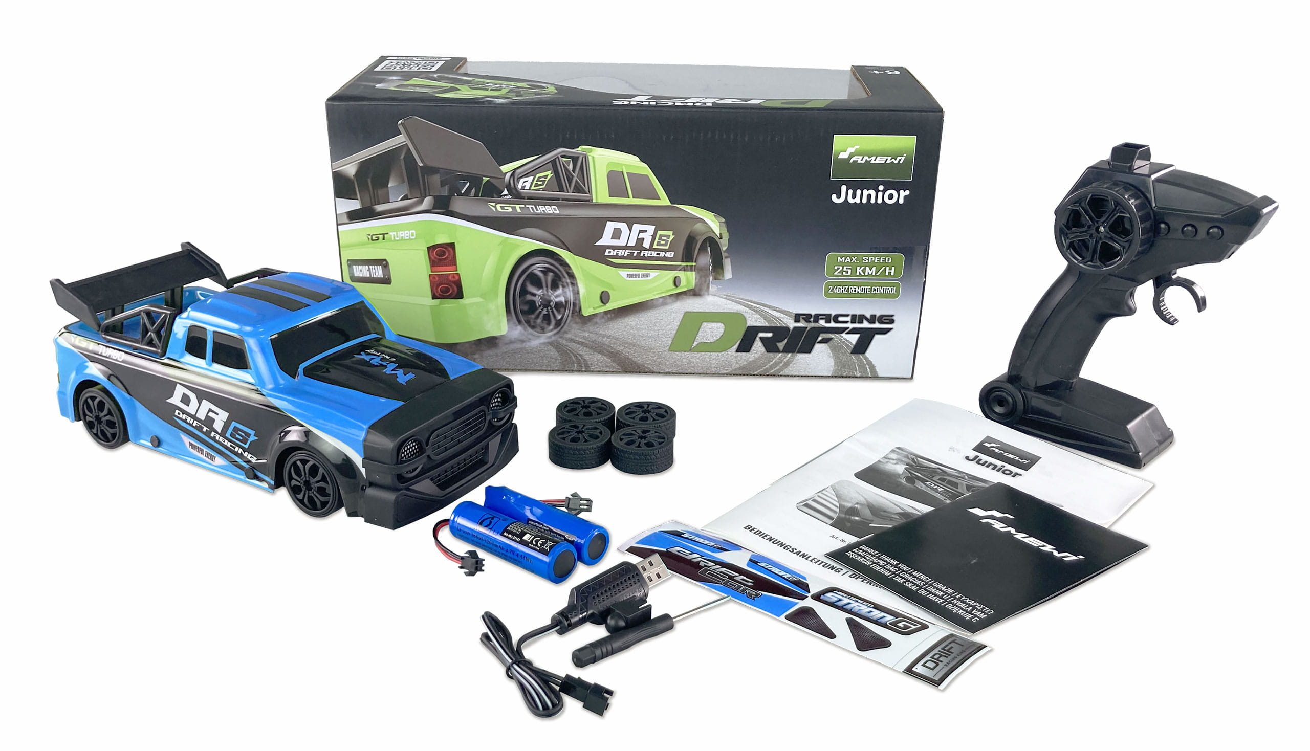 Amewi Drift Racing Car DRs 4WD 1:18 RTR blau
