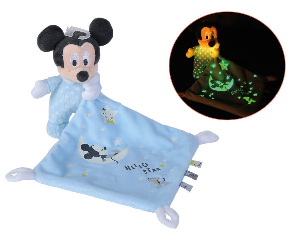 Nicotoy Disney Mickey GID Schmusetuch, Starry